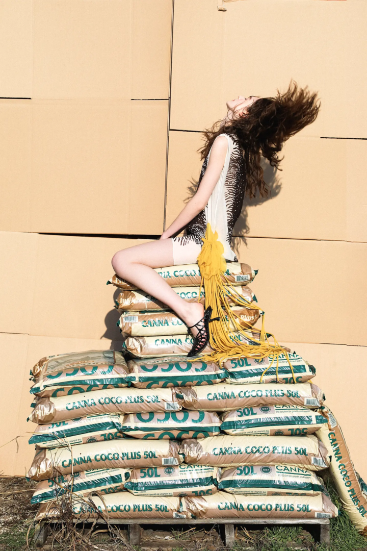 Full look Ferragamo, photography Antonio Giancaspro, styling Rachel Simone