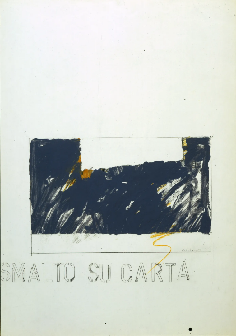 Mario Schifano, Smalto su carta, 1962