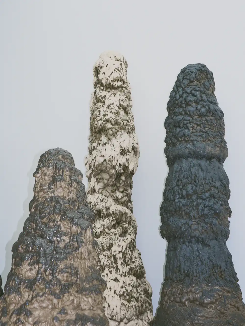 Stalactites sculptures from born from stone, 2024, Goshka Macuga