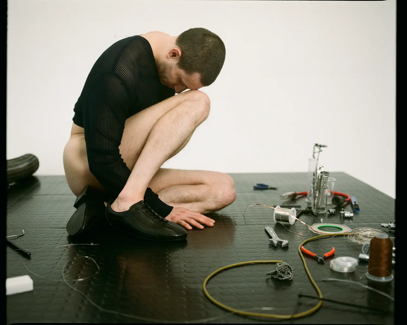 Top Ferragamo, shoes Jil Sander. Photography Spyros Rennt, styling Alessandro Travaini