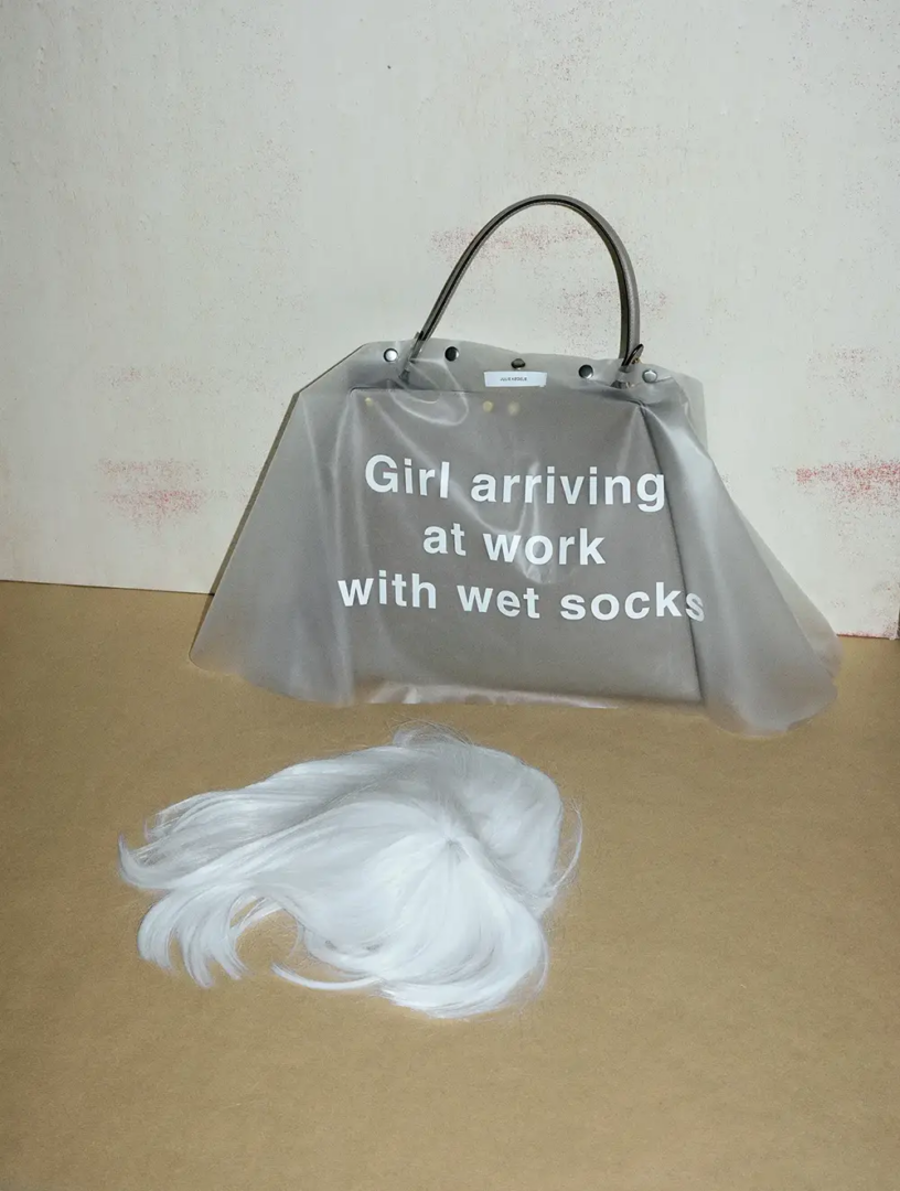 Bag Fendi, bag cover Julie Kegels, wig Zilan. Photography Walter Pierre, styling Stefania Chekalina