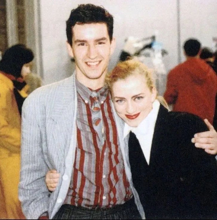 Dries Van Noten and Ann Demeulemeester, Antwerp, 1986. Early portrait of two members of the Antwerp Six