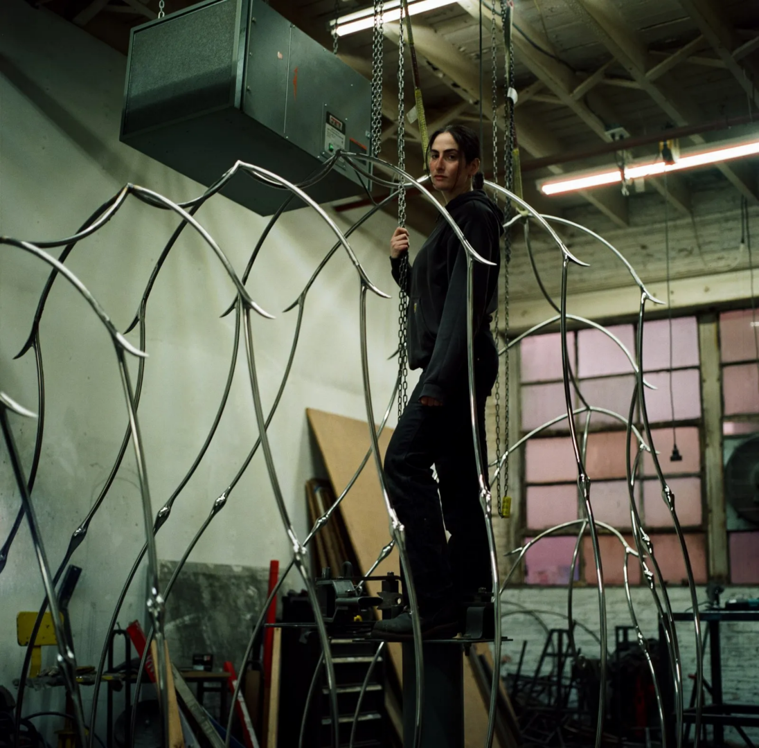 Hannah Levy inside the studio space
