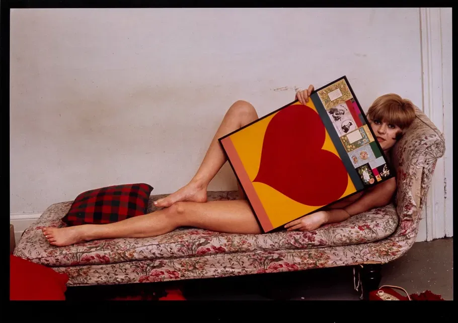 Pauline Boty in her London studio, photographed by Lewis Morley in 1963