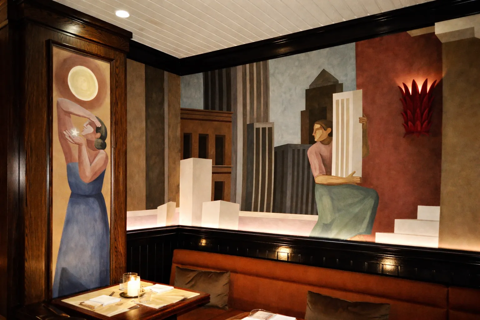 The work of Elvira Solana unfolds in its full scenographic dimension at The Otter, the seafood-driven restaurant inside The Manner.