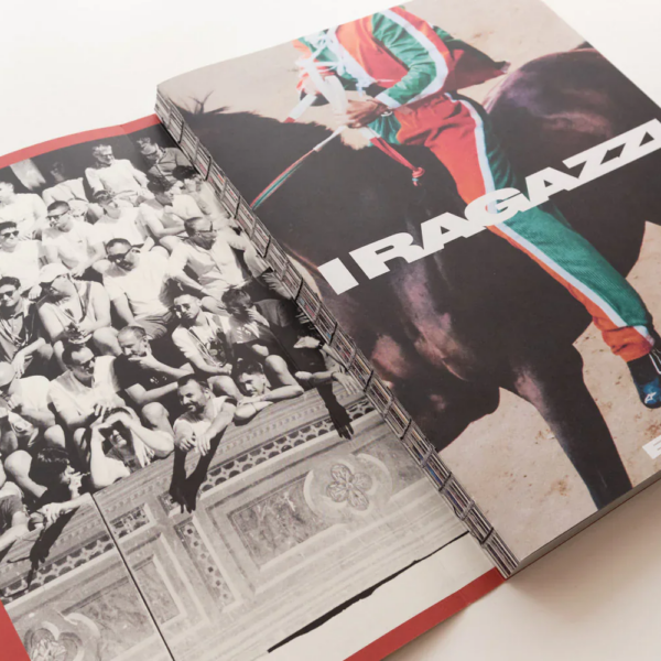 I Ragazzi is a photographic publication by Ed Aked examining representations of masculinity within the social and ceremonial context of the Palio di Siena