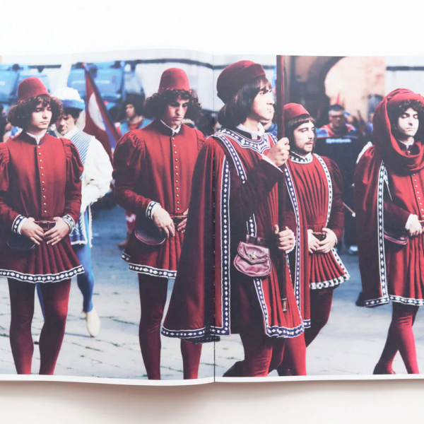 I Ragazzi is a photographic publication by Ed Aked examining representations of masculinity within the social and ceremonial context of the Palio di Siena