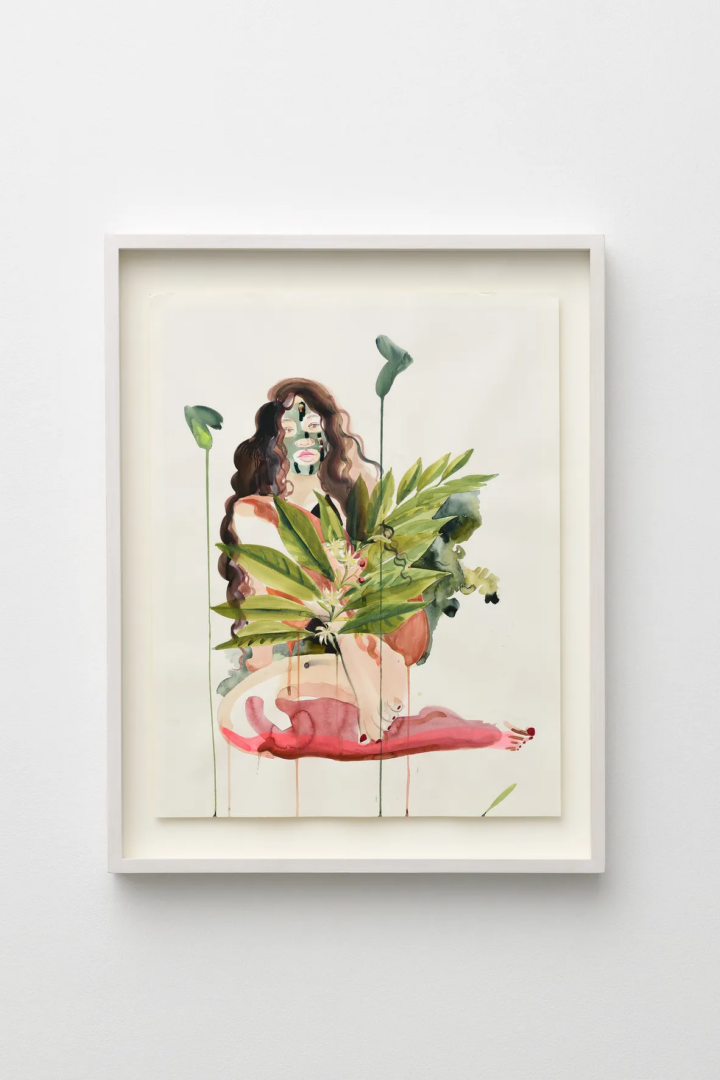 Gisela McDaniel, Sumak, 2026, Gouache on paper, shells, 65 x 50 cm