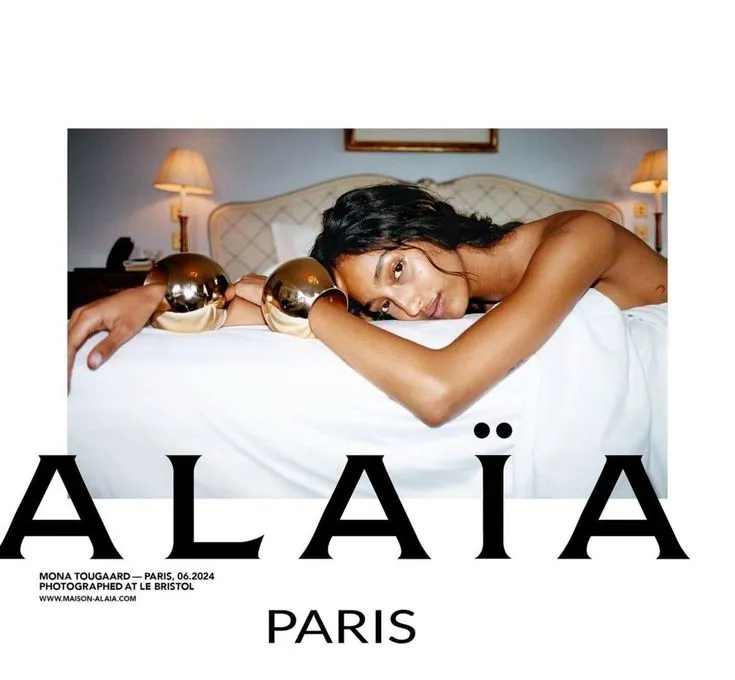 Mona Tougaard for Alaia Summer Fall 2024 Campaign by Pieter Mulier