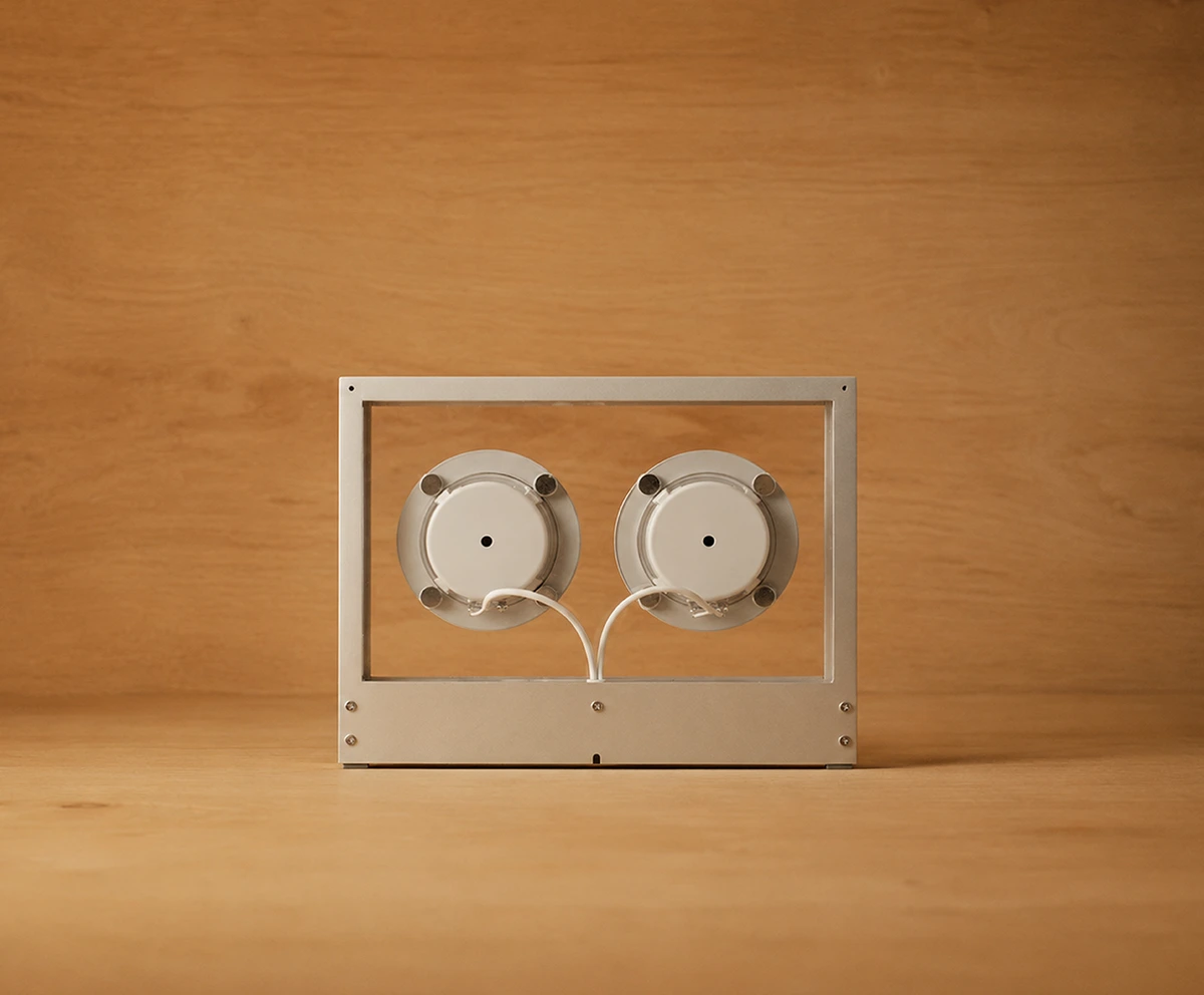 Small Transparent Speaker STS Metal Back View