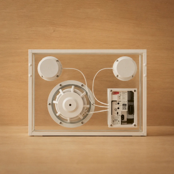 Transparent Speaker TS White Back View