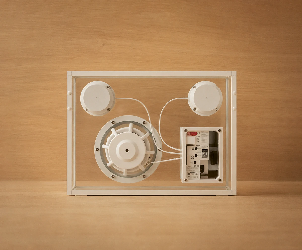Transparent Speaker TS White Back View