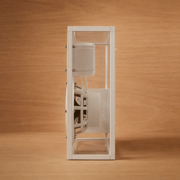 Transparent Speaker TS White Side View