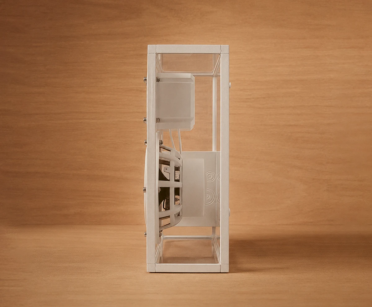 Transparent Speaker TS White Side View