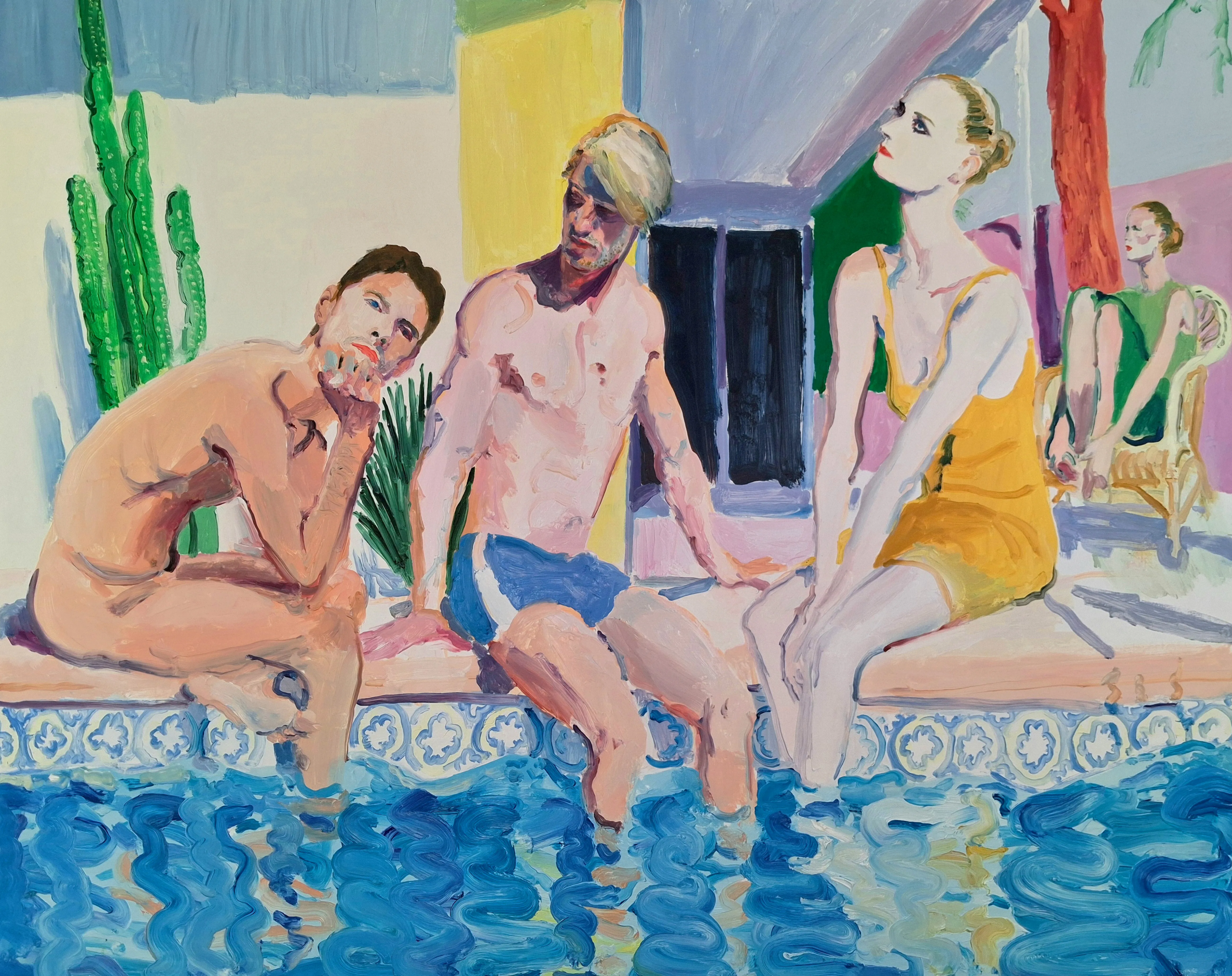 Xevi Solà, Dimanche 1, 2025, oil on canvas, 130 x 162 cm