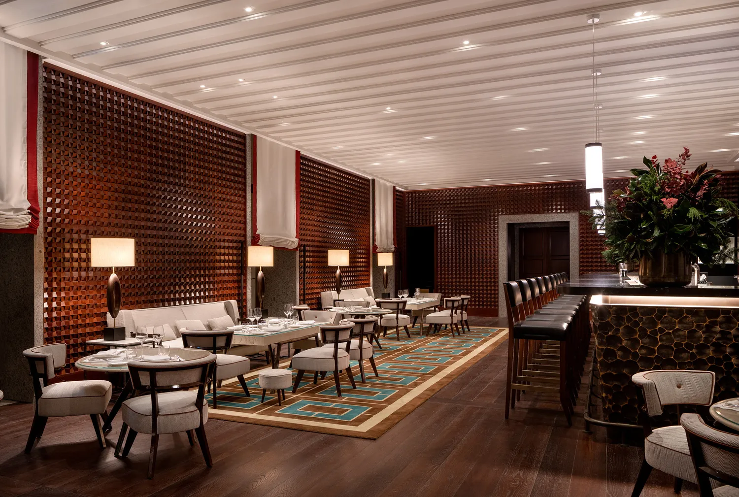 The Florentine 10_11 Bar Giardino Ristorante. Architect Michele Bönan designed the interiors