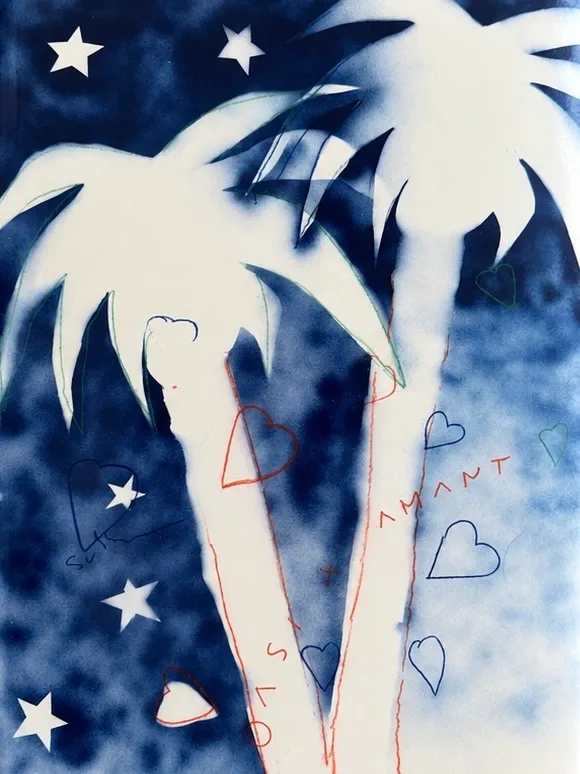 Mario Schifano, Oasi x Amanti, 1978-79: la back cover del libro. Courtesy of Archivio Mario Schifano