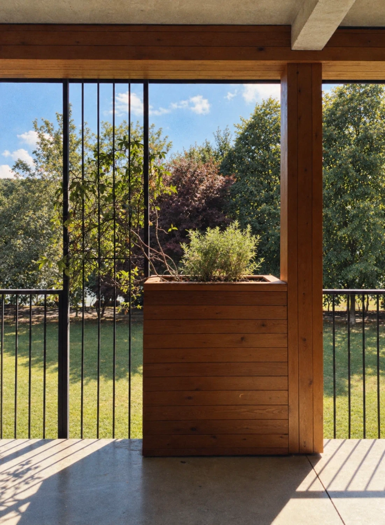 Timber terrace at Lopota Lake Resort, Kakheti