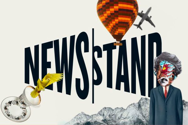 00 Newsstand, UK based online magazine portal, logo and illustrations