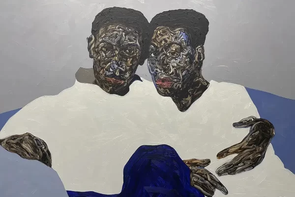 Amoako Boafo, is a Ghanaian painter and visual artist. He currently lives and works in Vienna, Austria. His artworks showcase people from the black diaspora and his works are known for the bold colours and patterns. He celebrates blackness and his subjects.