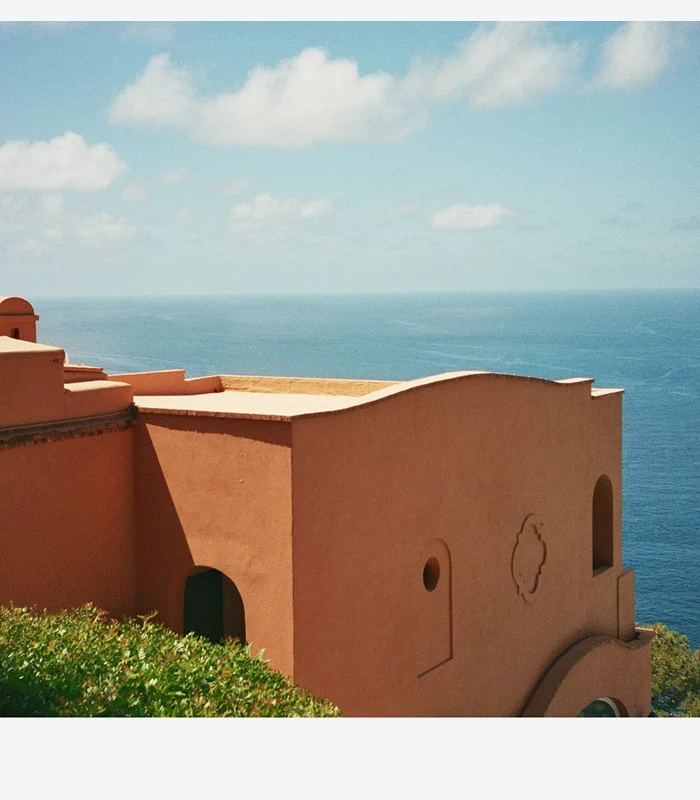 Polas Punta Tragara Red Stairs Architecture