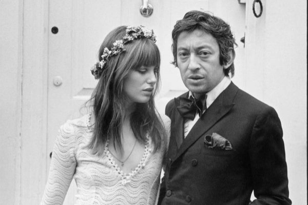 Serge Gainsbourg and Jane Birkin in her crochet wedding dress, Tony Frank, London, 1971