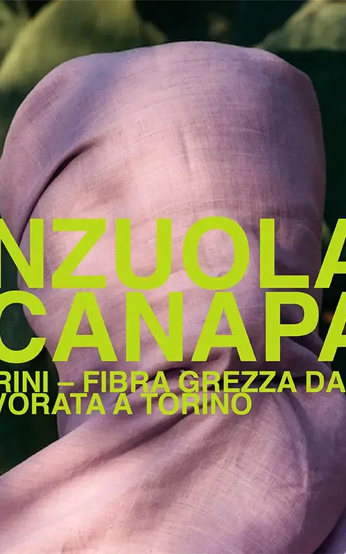 Lenzuola in canapa. Casa Parini - fibra grezza dalla Cina, lavorata a Torino