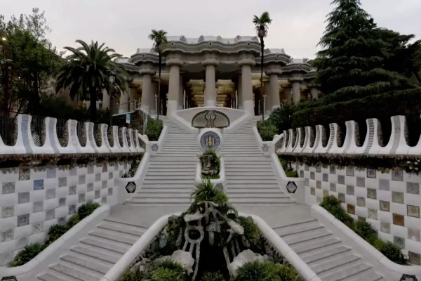 Parc Güell in Barcelona during the Louis Vuitton Cruise 2025, Nicolas Ghesquière