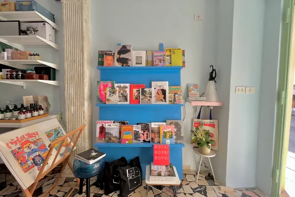 Magazines selection at Periptero, Bologna