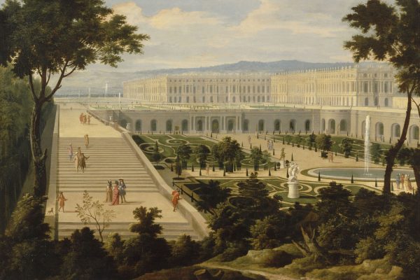 Lampoon, View of the Orangery, the Hundred Steps and the Palace of Versailles, ca. 1695, Étienne Allegrain Dist. RMN, image JM Manaï