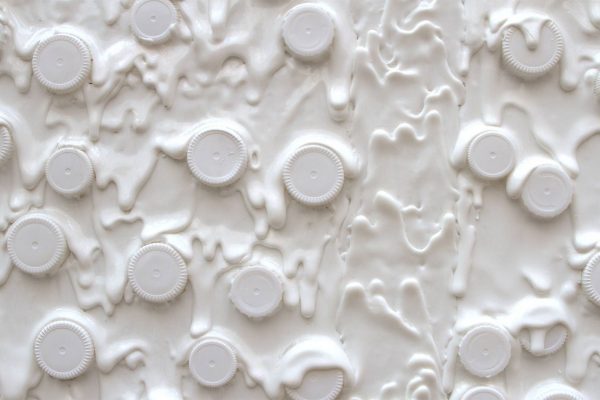HERR KARL, ‘I’M MILK’, HOT GLUE, PLASTIC ON WOOD HERR KARL, 'I'M MILK', HOT GLUE, PLASTIC ON WOOD