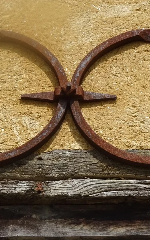 vecchio intonaco in canapa e calce